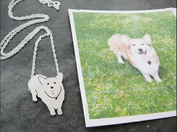Оптовая продажа ожерелье с валлийской корги кулон вашим питомцем ювелирные