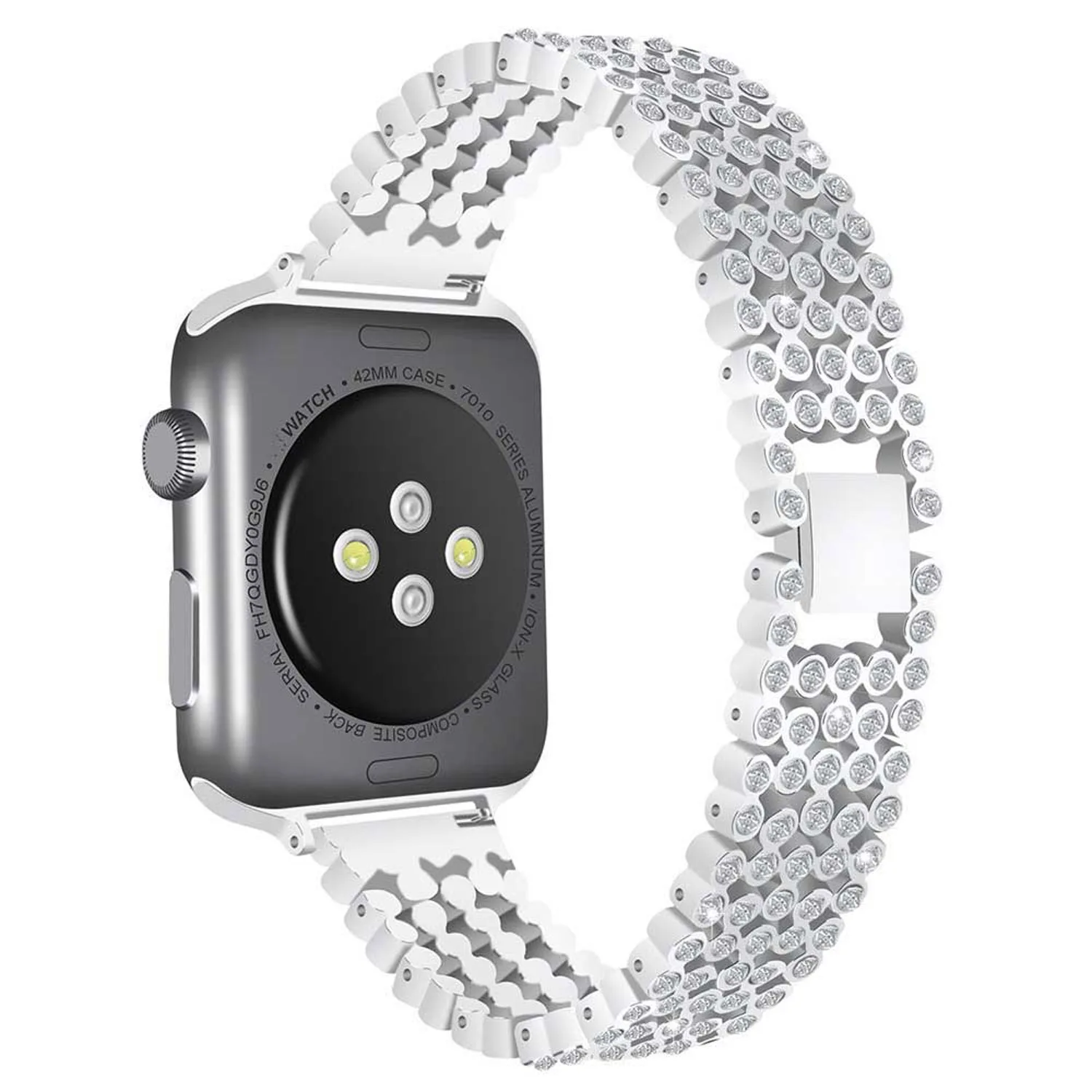Роскошный Бриллиантовый ремешок для Apple Watch 38 мм 42 40 44 Женский Кристальный браслет