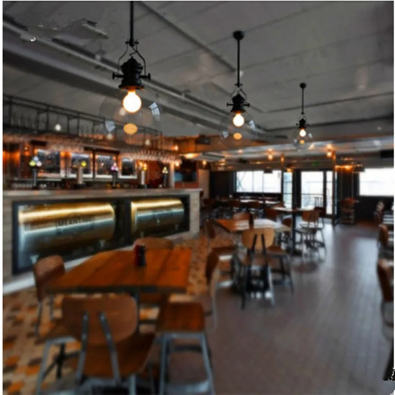 Американская деревня простой прозрачный подвесной светильник в винтажном стиле