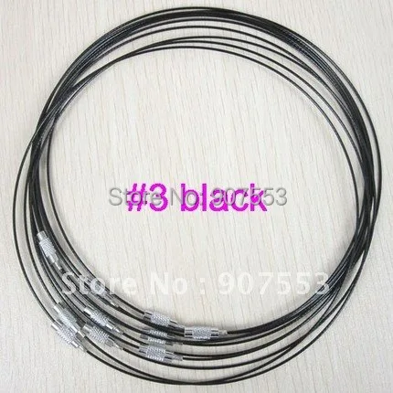 

50pcs 18inch stainless steel wire necklace cord choker screw h0614