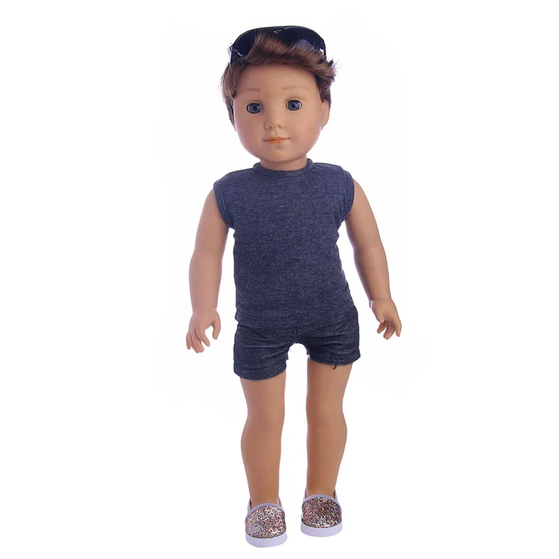 Лучший милый подарок однотонный костюм (рубашка праймера + шорты) для куклы Логан