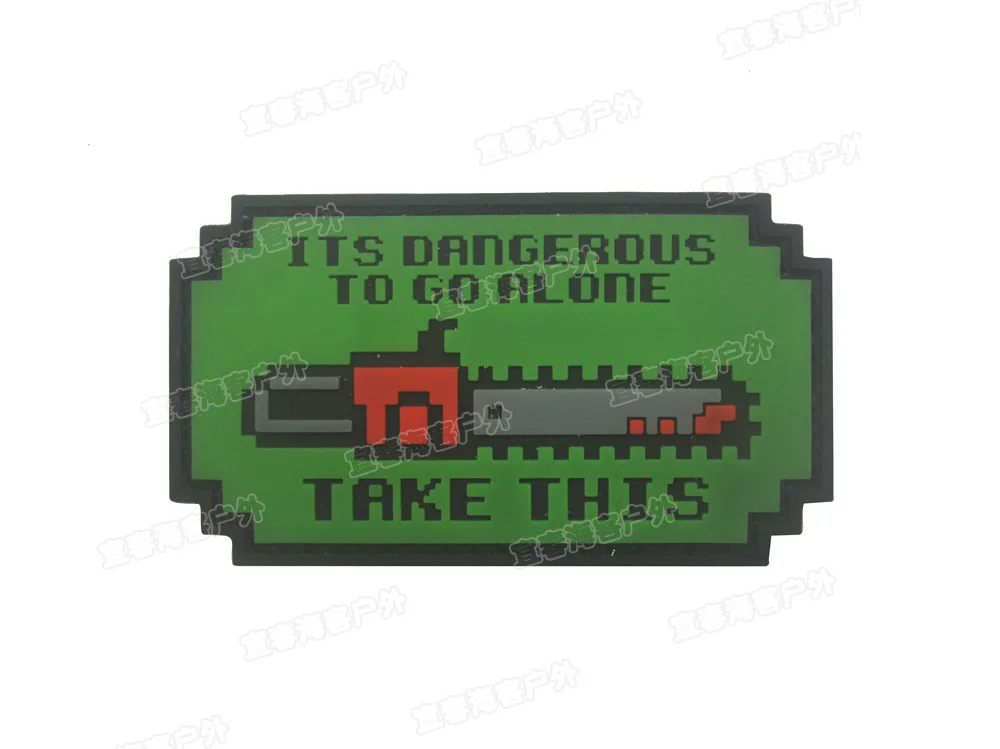 2 3d опасный Go Alone Take пистолет винтовка Боевая тактическая нашивка, значок, аппликация ПВХ Военная нашивка - Цвет: 2