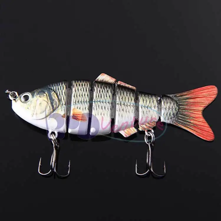 Venture 2pcs/lot 102mm/17g Hard Fishing Baits 6 Segment Wobbler VIB Swimbait with 6# Hook Treble | Спорт и развлечения