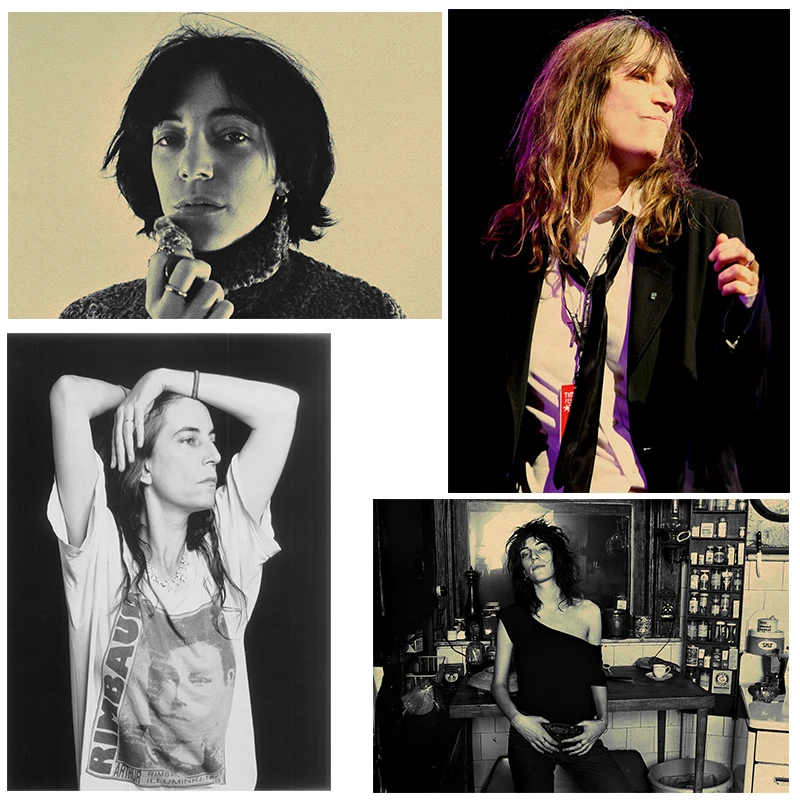 Rock poetess Patti Smith on the Woodstock/Классический Ностальгический/плакат для бара/Ретро