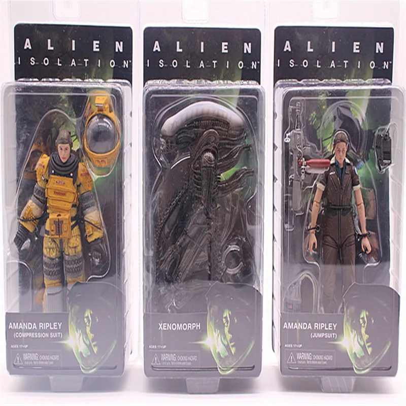 7inch 18CMMovie Alien Series 6 Amanda Ripley (Jumpsuit)/(Torrens Spacesuit) Isolation Xenomorph PVC Action Figure Toys with box | Игрушки и