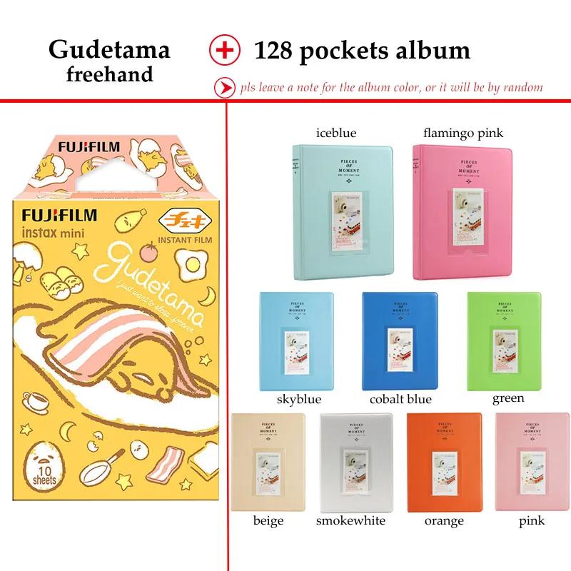 Fujifilm Instax Mini Film Gudetama 10 листов fr 9 8 + 7s 70 90 25 мгновенный принтер Polariod для камеры