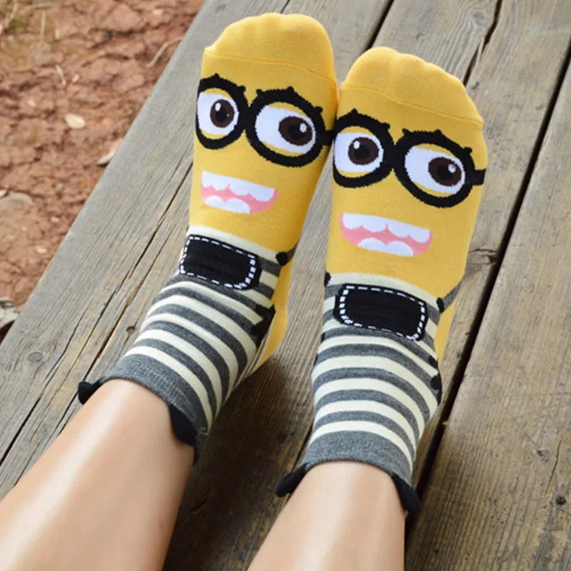 1 пара женские хлопковые носки Гадкий я|socks ladies|despicable me sockssummer socks |