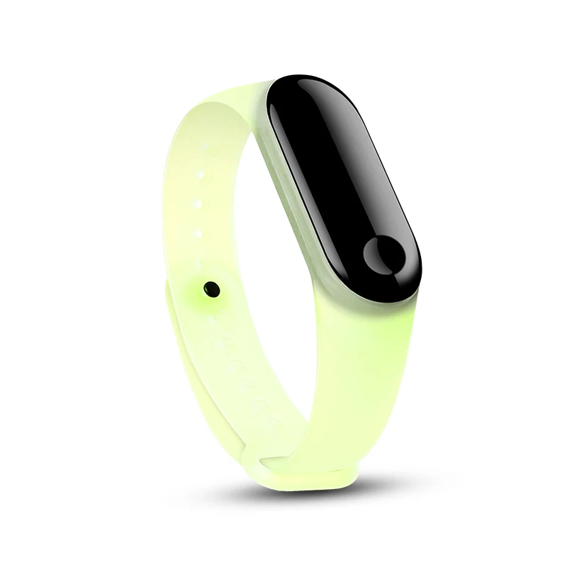 Transparent green Прозрачный ремешок для часов для xiaomi mi band 4 сменный ремешок mi Band 3 силиконовый браслет mi band 4 NFC Сменные аксессуары - Цвет: Transparent green
