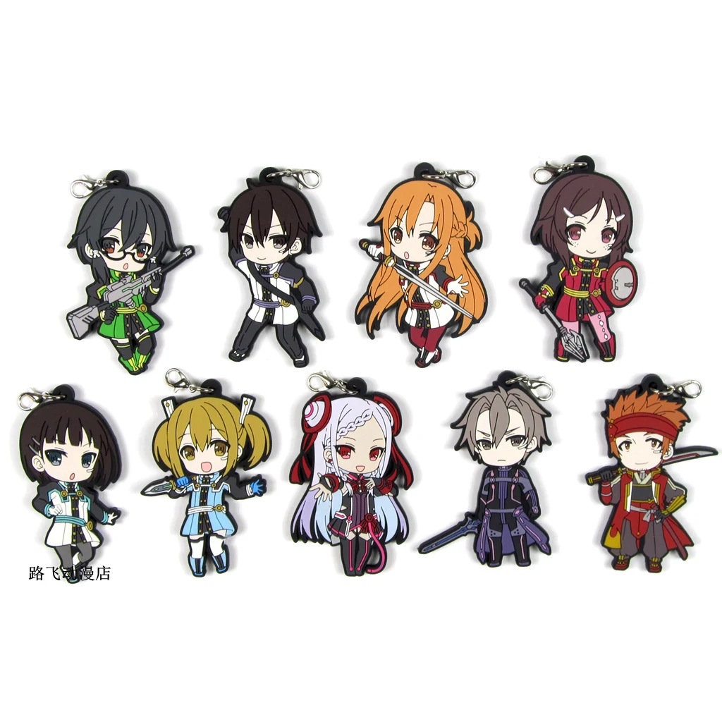 Меч искусства онлайн Kirigaya Kazuto Yuuki Asuna Shinozaki Rika Асада Сино Suguha фигурка резиновая