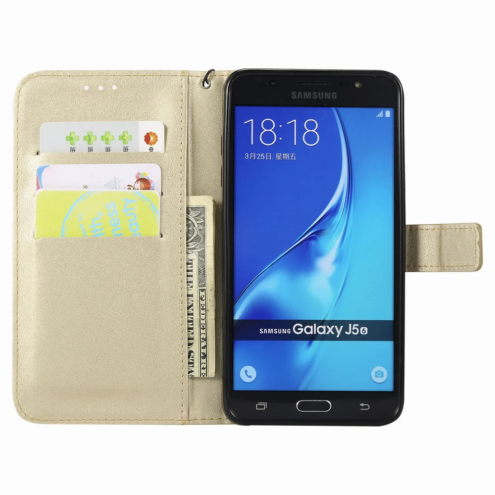 Кожаный чехол-бампер для Samsung Galaxy J5 2016 J56 чехол с откидной крышкой и бумажником