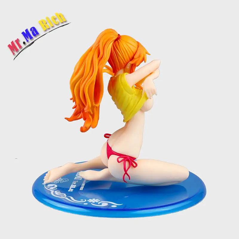 Аниме One Piece Nami Bb Ver. Сексуальная девушка ПВХ фигурка желтая бикини Brinquedos Figuras аниме