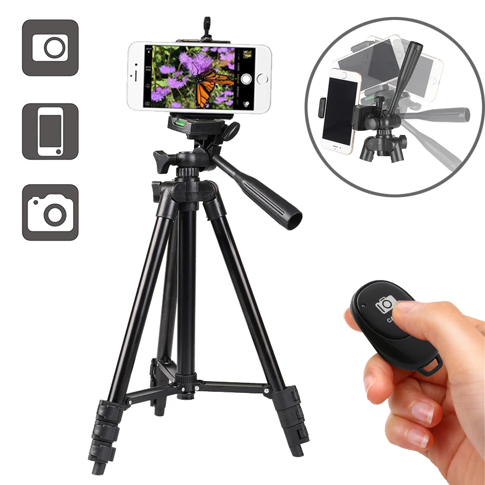 39 дюймовый алюминиевый штатив для камеры Canon Nikon Sony с держателем телефона Samsung Galaxy