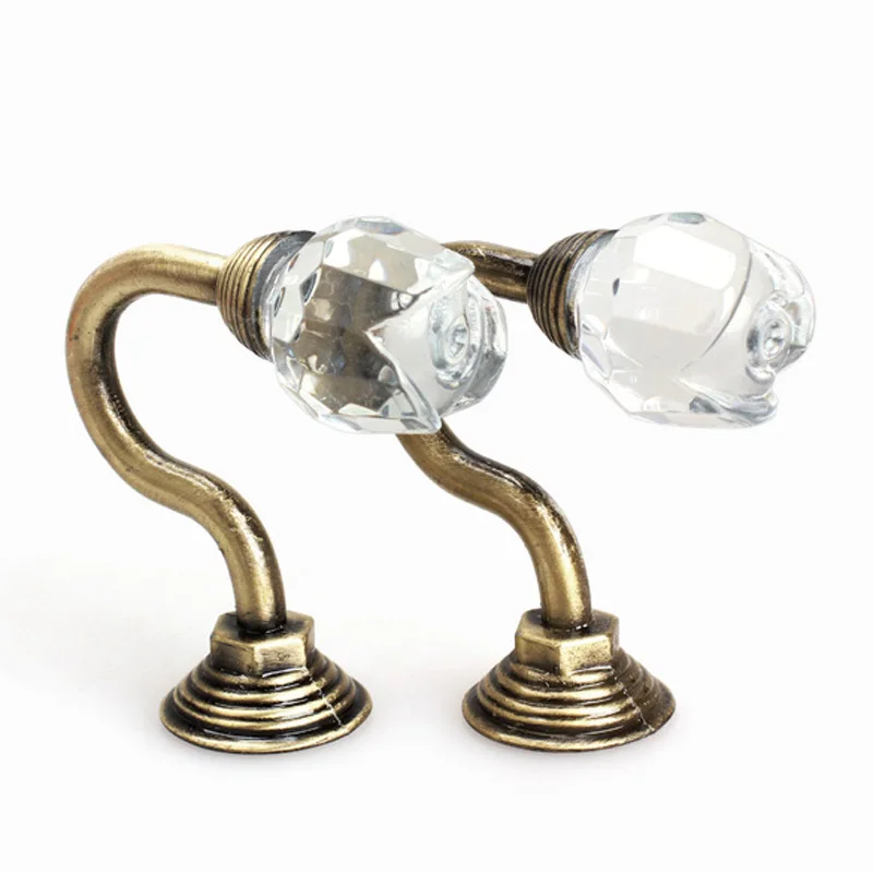 2 шт. винтажная Хрустальная настенная занавеска крючок кисточка вешалка для