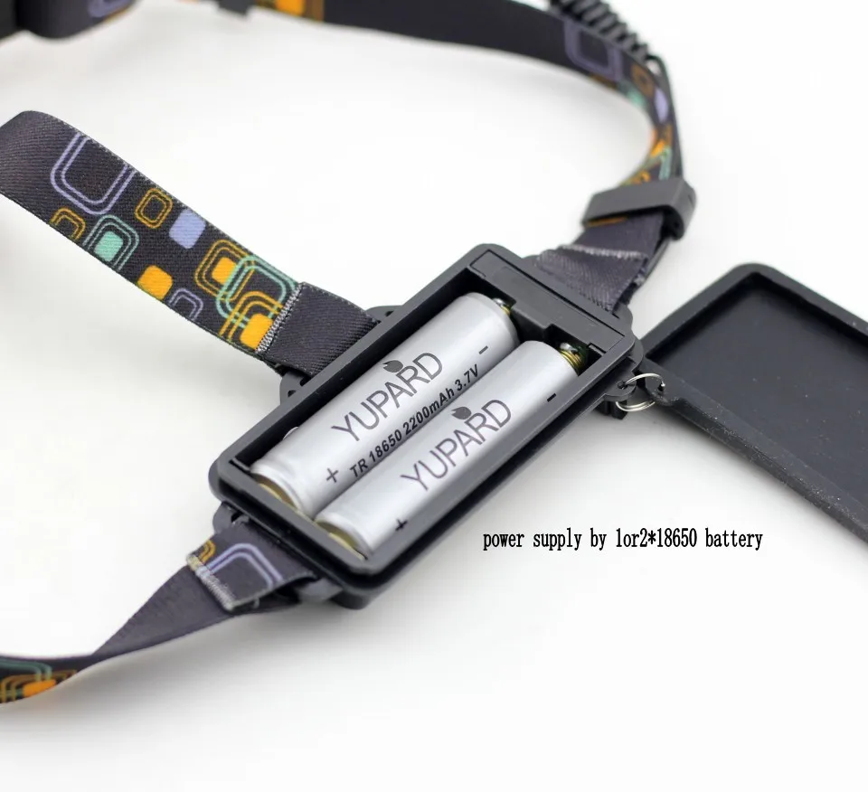 YUPARD 2* XM-L T6 светодиодный налобный фонарь аккумуляторная батарея 18650 два T6 светодиодный фонарик Водонепроницаемый высокой мощности кемпинг налобный фонарь для охоты