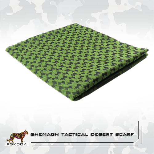 army green PSKOOK хлопок шемаг тактический шарф для пустыни арабский тессель обертывание Keffiyeh 110x110 см - Цвет: army green