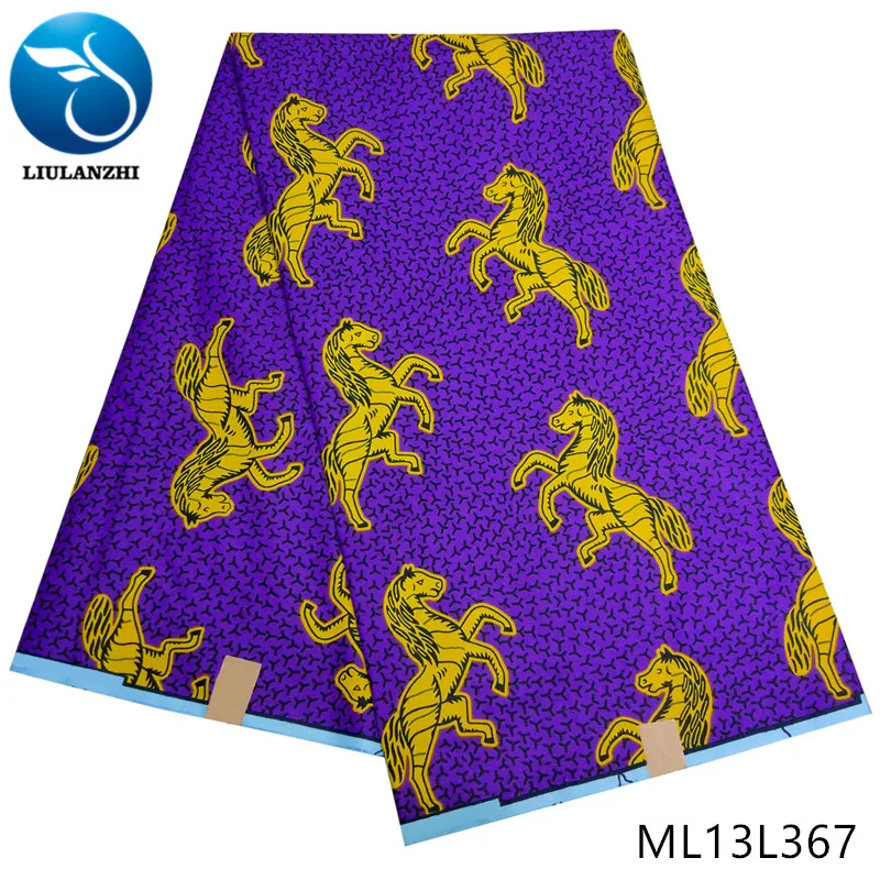 LIULANZHI African wax fabrics New arrival multicolor printing ankara wax fabric for dress 6yards polyester wax ML13L357-ML13L374