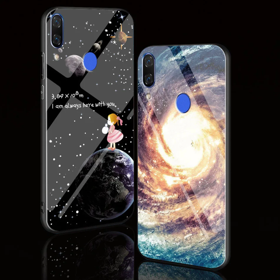 Мраморный чехол из закаленного стекла для Huawei Nova 2 2i 2Plus 3 3i мягкие чехлы ТПУ Mate 9 10