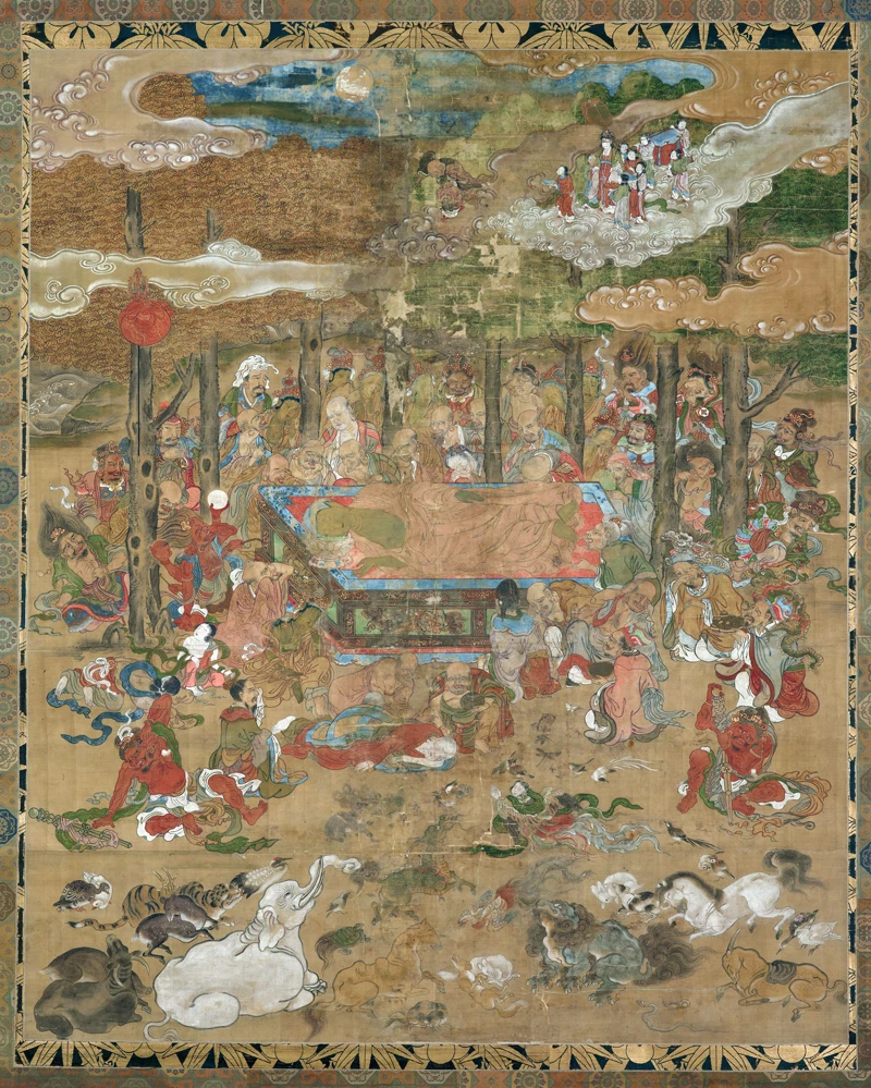 Топ традиционная китайская живопись холст принты Dunhuang пещера Репродукция