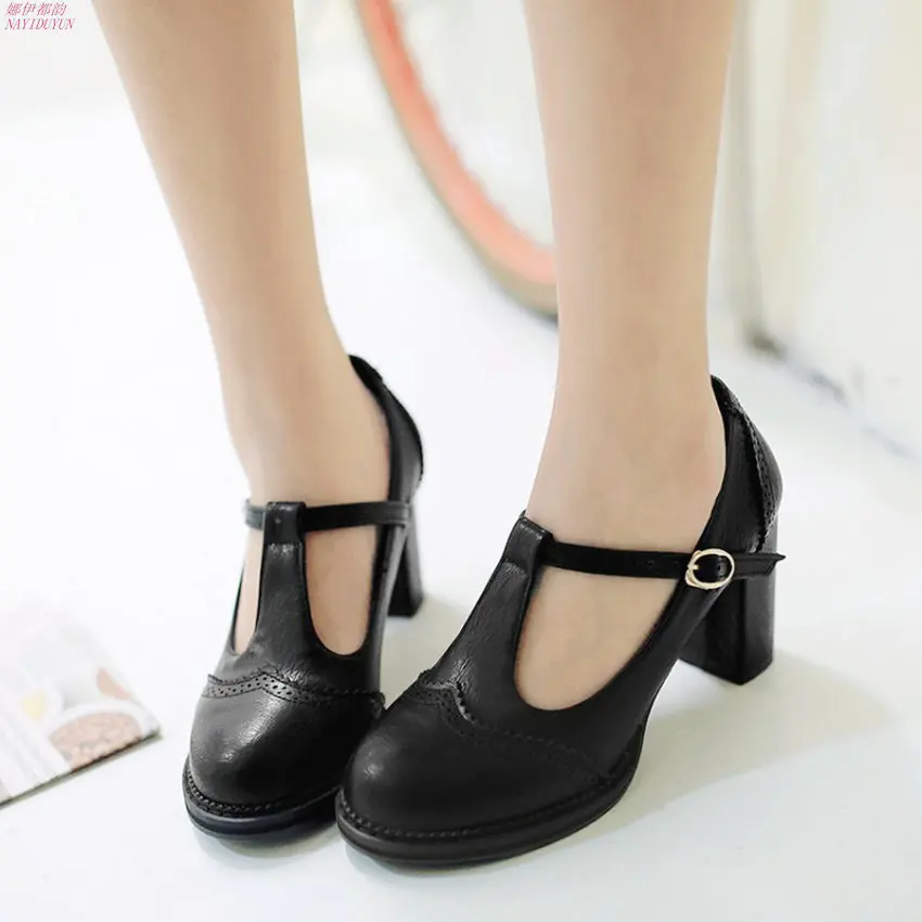 

Summer Sandals Women T Strap Cuban High Heels Ankle Boots Round Toe Office Mary Janes Low Top Party Platform Pumps Casual Shoes