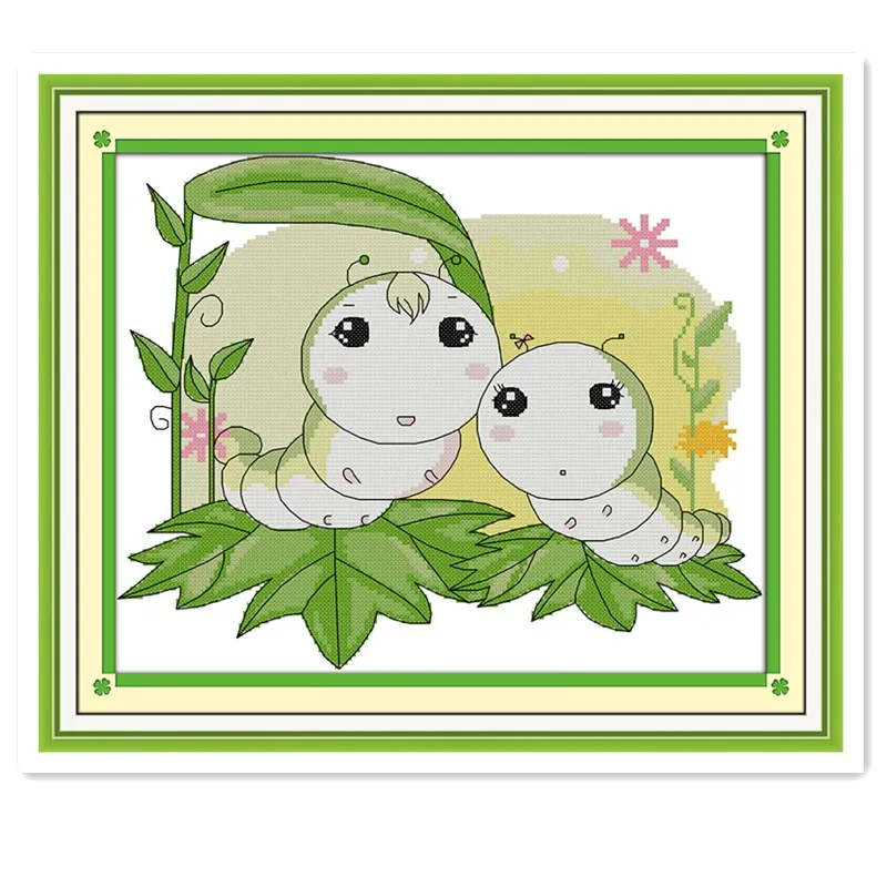 Детские цветочные картины Silkworms китайские счетные наборы узоров для вышивки