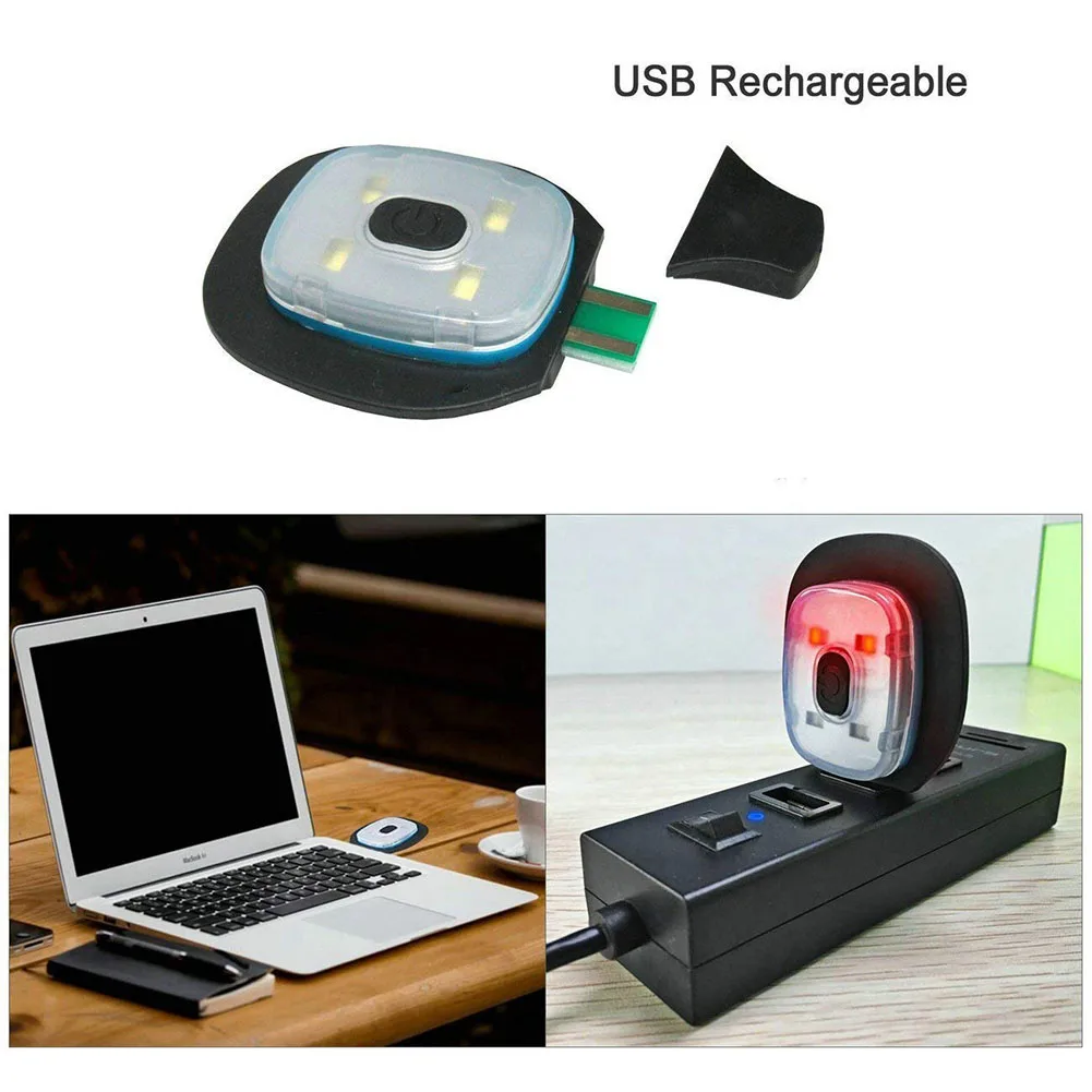 

4LED Knitted Hat Rechargeable Hands Free Headlamp Cap for Hunting Camping Running NYZ Shop