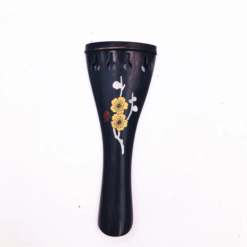 1 шт. 4/4 Ebony Скрипка Хвостовая инкрустация красивый цветок