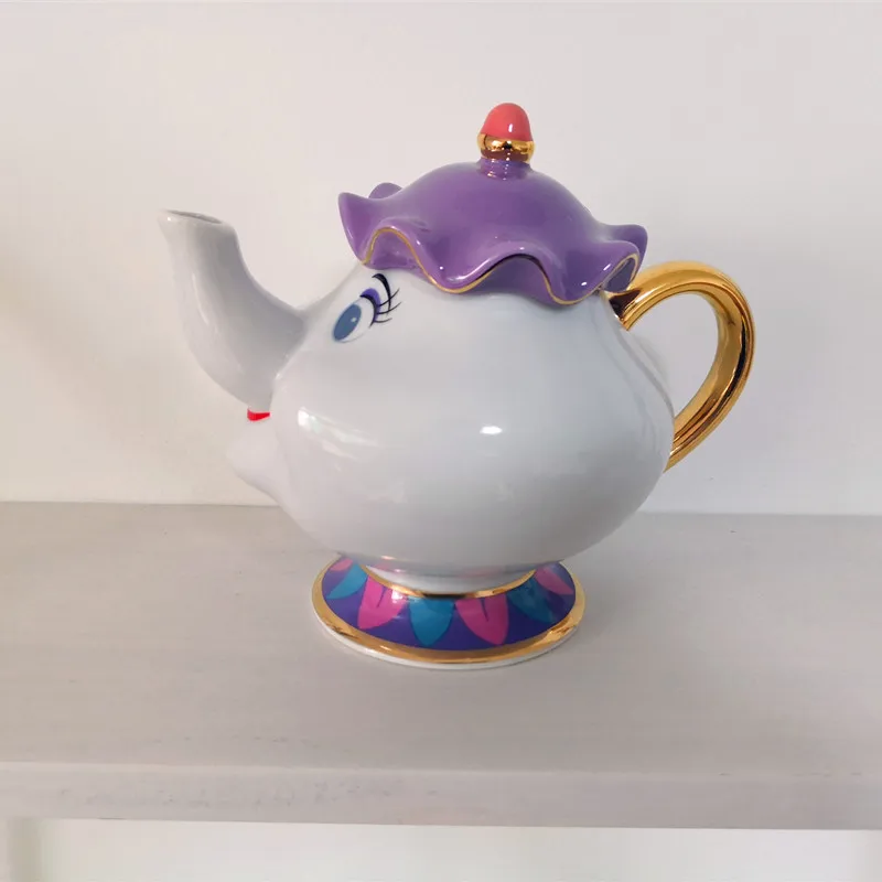 Красота и чудовище, чайный горшок, керамические изделия, Ins Cute Mrs Potts, чайная чашка, чип, домашний декор, милая мультяшная кружка, тарелка для еды