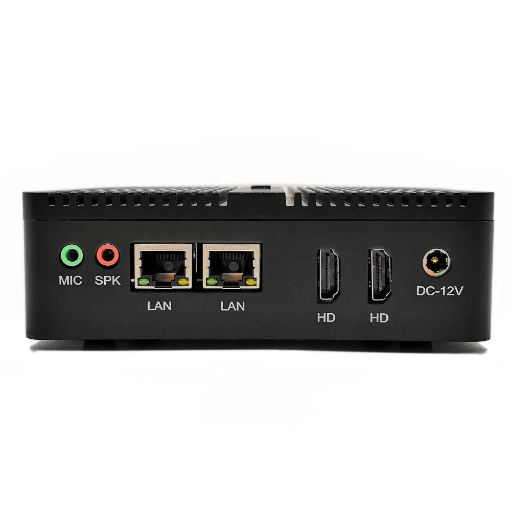 Двойной LAN мини ПК Intel Celeron N3160 микро безвентиляторный Minipc J1900 четырехъядерный Barebone компьютер 4K HD двойной HDMI портативный ПК