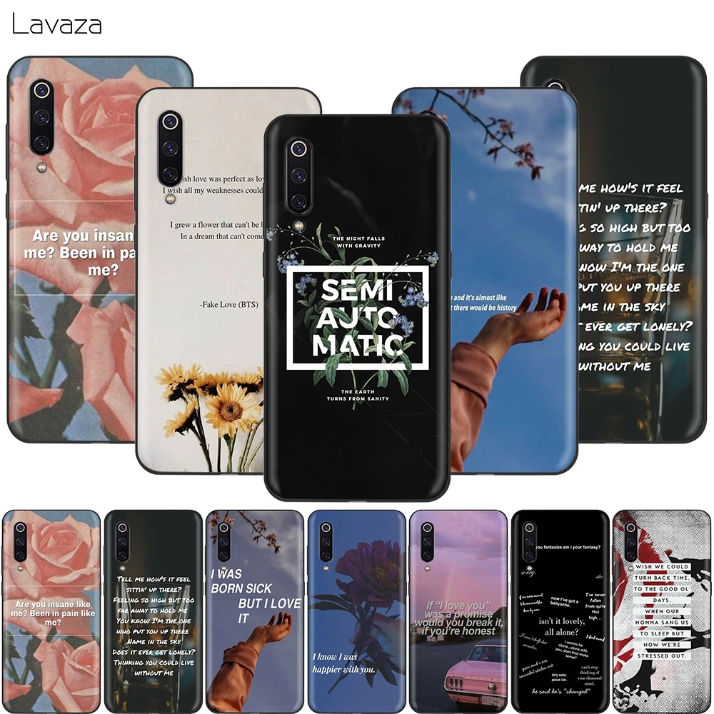 Чехол Lavaza с текстами песен в эстетике для Xiaomi Mi 9 Pro 8 6 A1 A2 Pocophone F1 Lite Max 3 10 Redmi