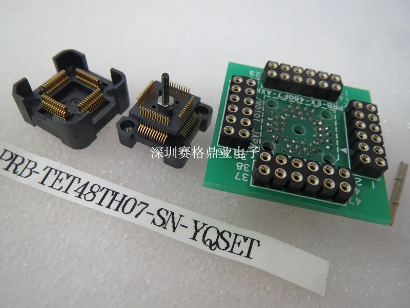 Opentop 100%New&Original PRB-TET48TH07-SN-YQSET QFP48/TQFP48  IC Burning seat Adapter testing seat Test Socket test bench