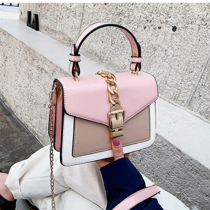 Pink TOYOOSKY Новое поступление Модная роскошная женская сумка из искусственной кожи сумки на плечо Дамская Большая вместительная сумка через плечо - Цвет: Pink