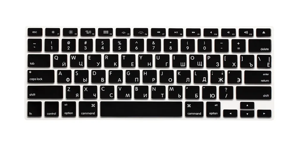 Чехол для клавиатуры с русскими буквами Macbook Air Pro Retina 13 15 17 дюймов чехлы ноутбуков