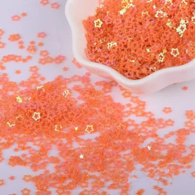 orange as photo 11000 шт./лот 25 г 3 мм блестящая Звезда Форма Лазерная выдалбливают ПВХ свободные блестки для ногтей блестки пайетки украшения DIY аксессуары - Цвет: orange as photo