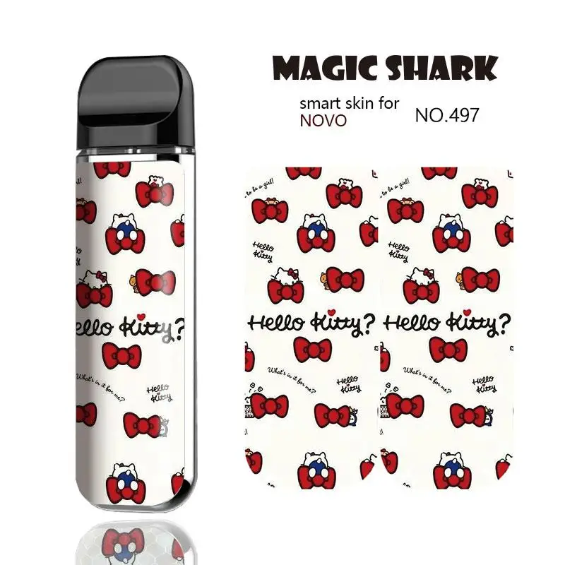 Чехол наклейка из ПВХ для Smok Novo 492 504 Magic Shark Diamond Owl Bow Popeye Skull Black Panther V Vendetta|Наклейки