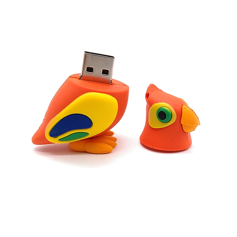 100% реальная емкость флеш накопитель мультяшная птица usb 64 ГБ 32 16 8 4 Милая Флешка с