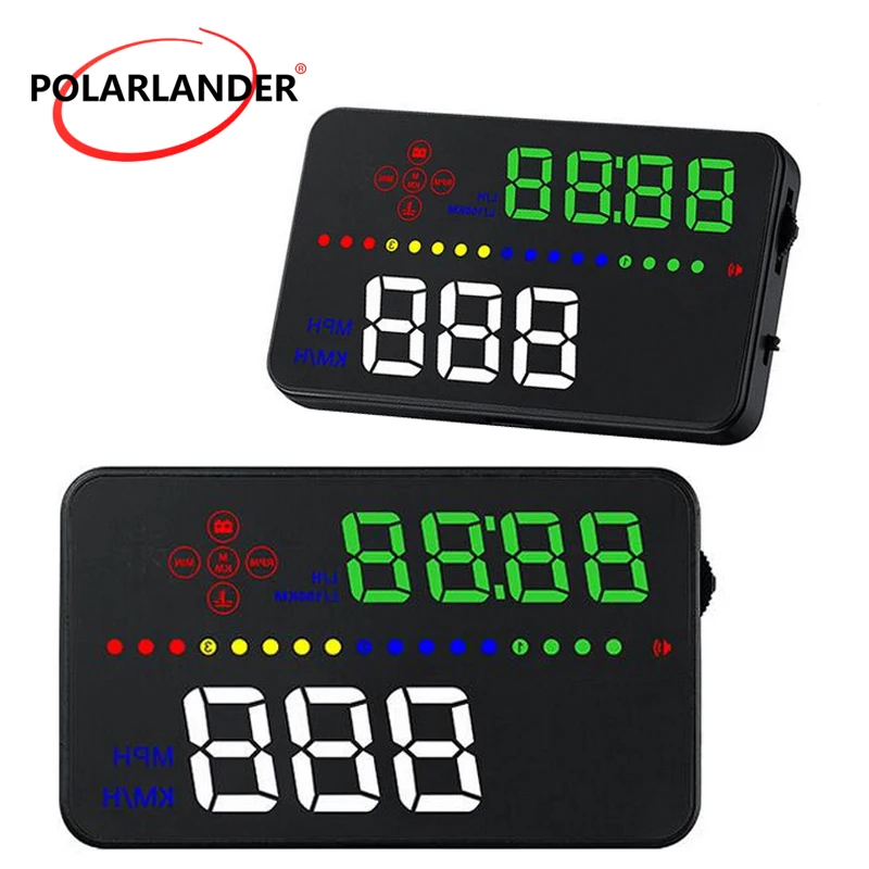 

A300 Car HUD Head Up Display 3.5'' HD Digital Projector Over Speed OBD2 Warning System Windshield Projector Alarm