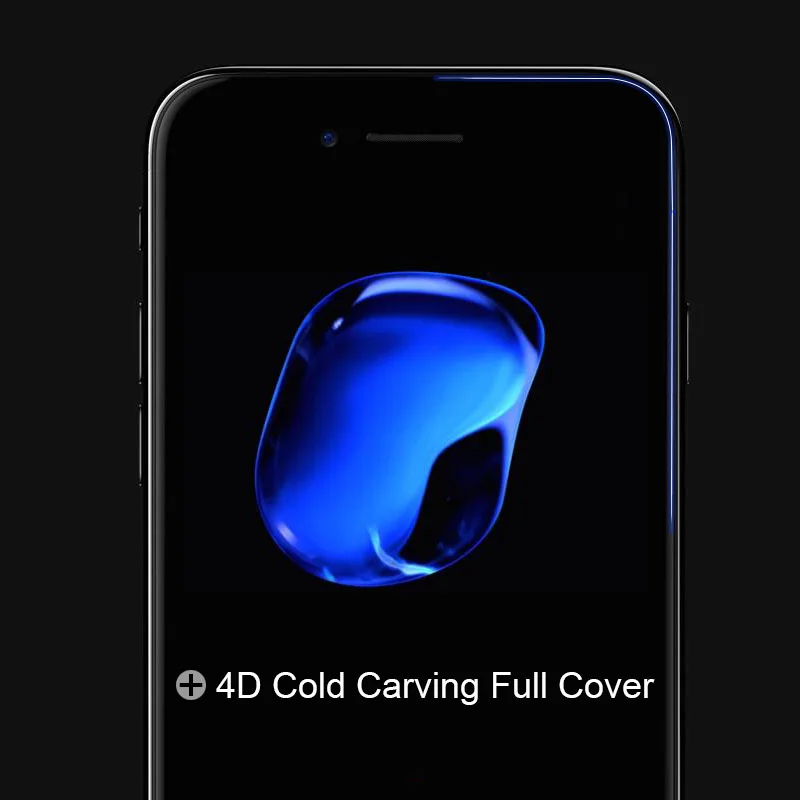 4D (2-го поколения 3D) полноэкранное закаленное стекло для iPhone 7 Plus изогнутая