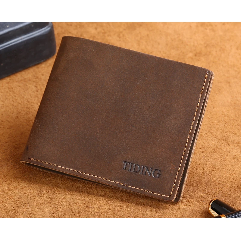 Tiding Leather Money Clip Men Retro Purse Top Quality Soft Front Pocket Wallet 4095 | Clips