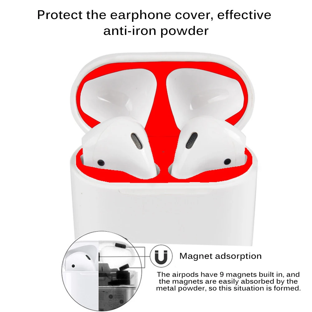 

New Arrival Wireless Bluetooth Headset Charging Box Cover Stickers Film for Apple Airpods