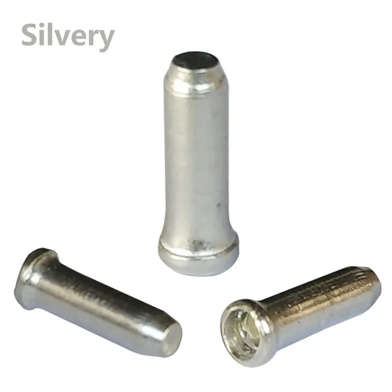 Silvery Высококачественный портативный Прочный Модный велосипедный кабель тормозного механизма наконечник колпачок для велосипеда Внутренний провод сплав щипцы покрытие для сосков#263841 - Цвет: Silvery