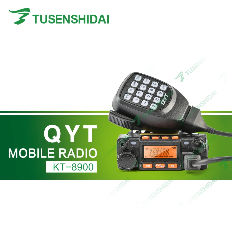 

Free Shipping QYT KT-8900 136-174/400-480 Two Bands Mobile Car Radio Transceiver with Programming Cable