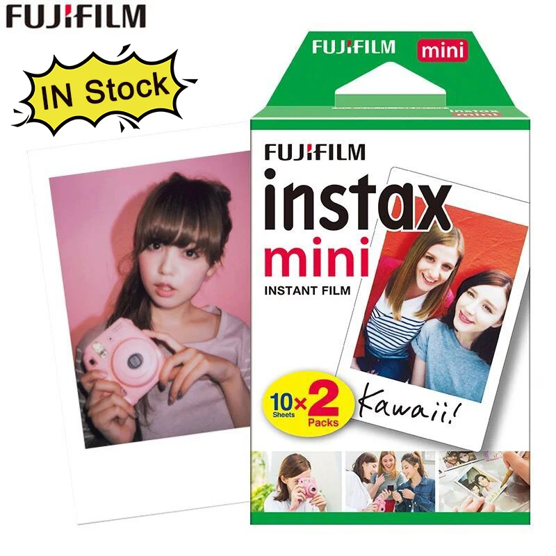 Оригинальные 20 листов Fujifilm Instax mini 8 пленки с белыми краями 3 дюйма для мгновенной