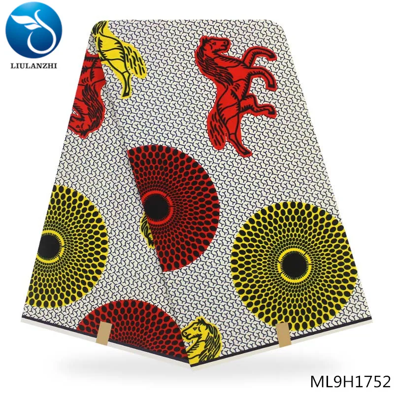 ML9H1752 LIULANZHI африканские принты воск хлопок голландский батик ткань тканый Африканский Воск голландские принты восковая ткань ML9H1750-ML9H1770 - Цвет: ML9H1752