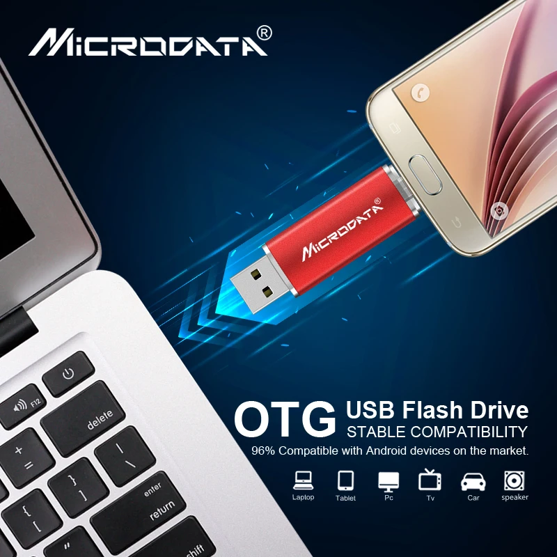 USB флеш накопитель для смартфона металлический 64 ГБ 32 Гб OTG внешний micro usb 16 8 ГБ|USB