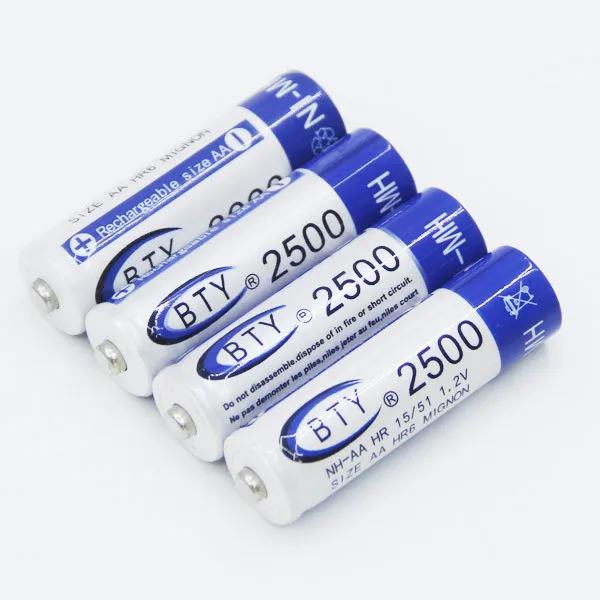 BTY 2500 NiMH Перезаряжаемые AA Батарея | Электроника