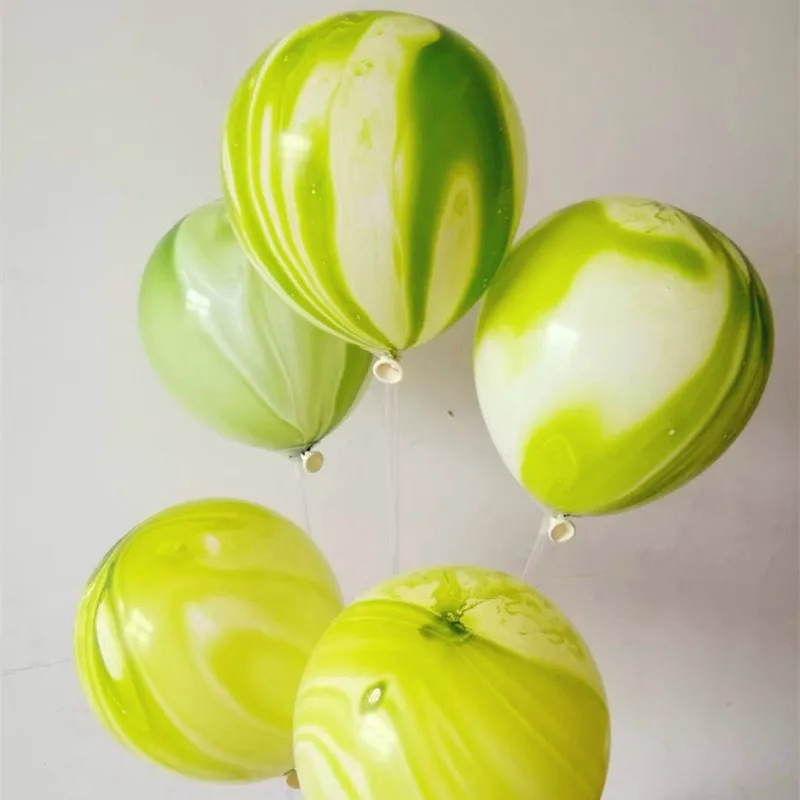 Зеленые балоны 30 шт./партия 12 дюймов Толстый Круглый Агат globos Детские вечерние