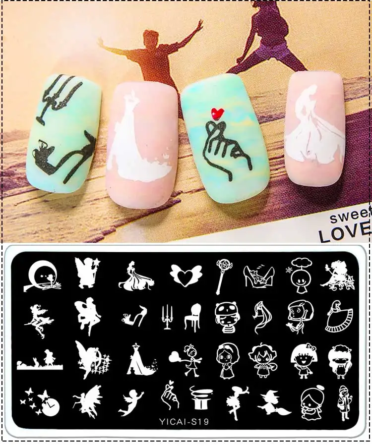 1 шт. 12 5*6 5 см прямоугольник ногтей штамповки шаблон панда животные 3D DIY