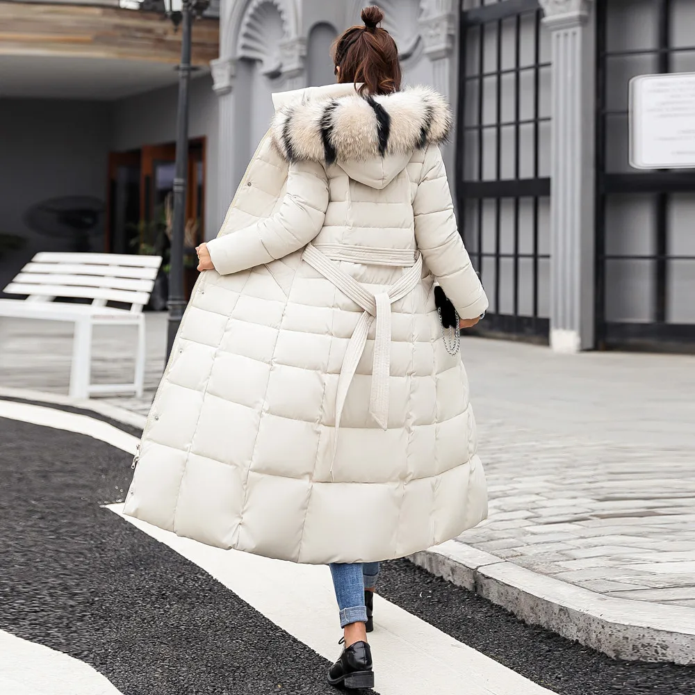 FREE OSTRICH Clothes coat Women Outerwear Fur Hooded Coat Long Cotton-padded Jackets Pocket Coats and Jacket women coat Winter