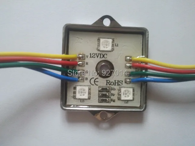 Free Shipping High Quality RGB LED Module 45*36*5mm 3 LEDs SMD5050 DC12V IP65 Waterproof Modules 5050SMD | Освещение