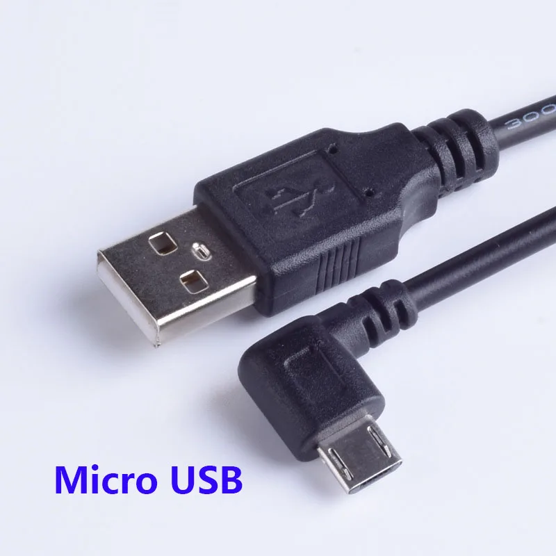 Штепсельная Вилка постоянного тока USB преобразует в Micro L образный черный